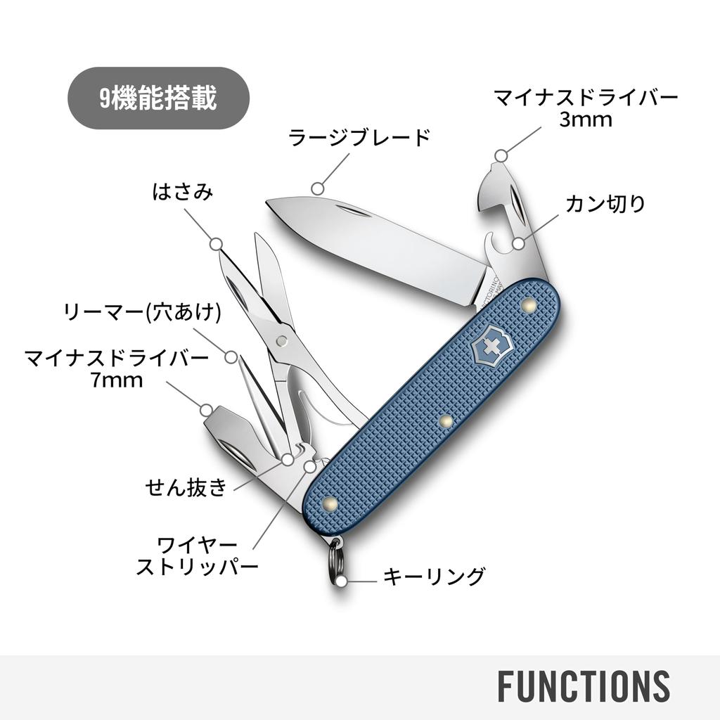VICTORINOX Pioneer X ALOX Limited Edition 2026 Glacial Blue Swiss Army Knife, Multi-Function Knife, Outdoor Scissors, Flathead Screwdriver Included, S