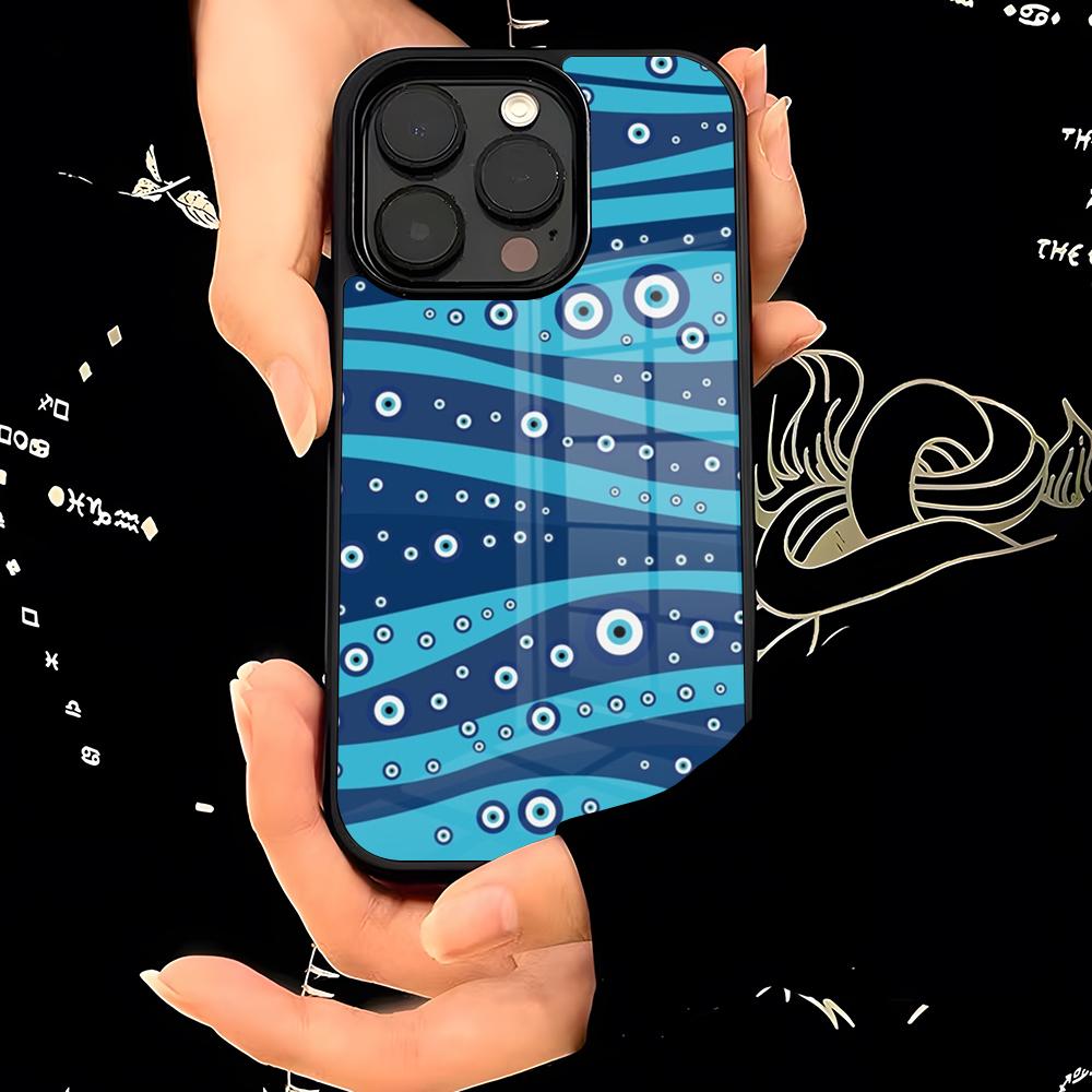 Nazar Boncugu Evil Eye Phone Case PC+TPU For IPhone 15 16 17ProMax 13 16 11 12 14 Pro Xs Max Mini Xr X Plus Cover