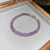 Bracciale Geometrico in Zirconi di Lusso Raffinato: Design Colorato e Versatile