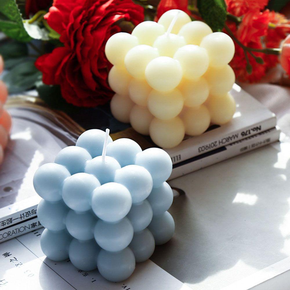 Supplies Plaster Clay Tools Soy Wax Silicone Mold Candle Mould Cube Soap Molds 3D Candle Mold