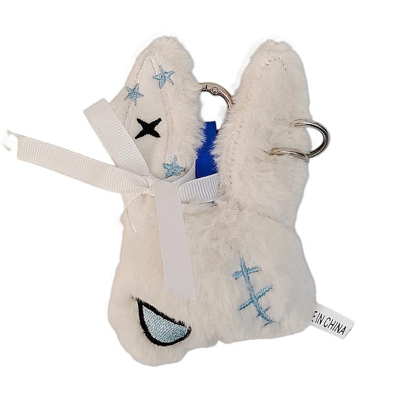 Portachiavi Peluche Coniglio Scuro Creativo: Ciondolo Animale Carino Regalo