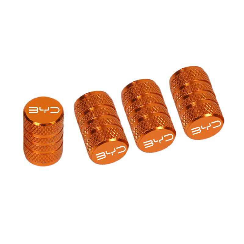 4PCS Car Wheel Tire Parts Valve Stem Caps Cover for BYD Atto 3 Dolphin Seal Seagull Sealion SHARK Dolphin Song Plus Yuan Plus