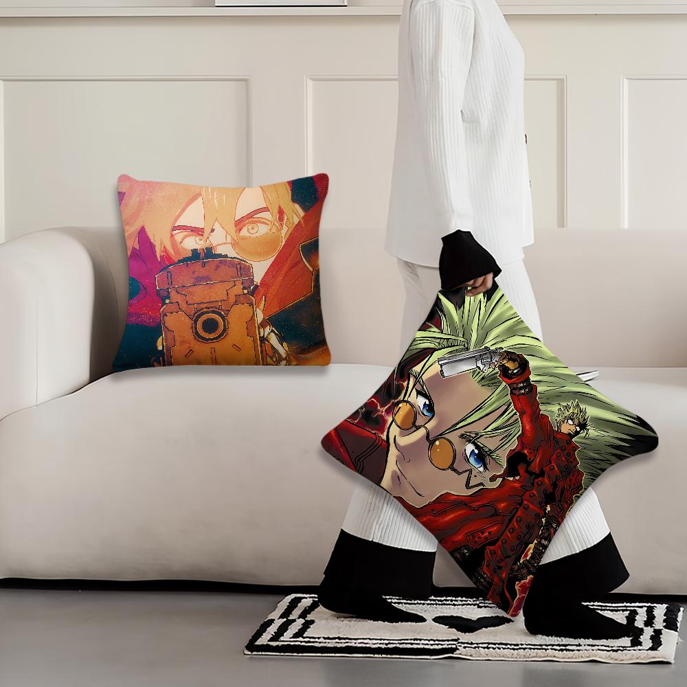 Anime Trigun Stampede Cool MAN Cushion Cover Living Room Headboard Office Cushion Bedroom Cushion Sofa Nap Time Pillow Case