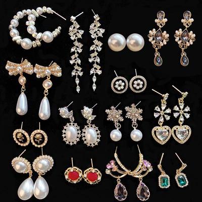 Vintage Pearl Retro Earrings - Versatile Hong Kong Style Luxury Stud Jewelry