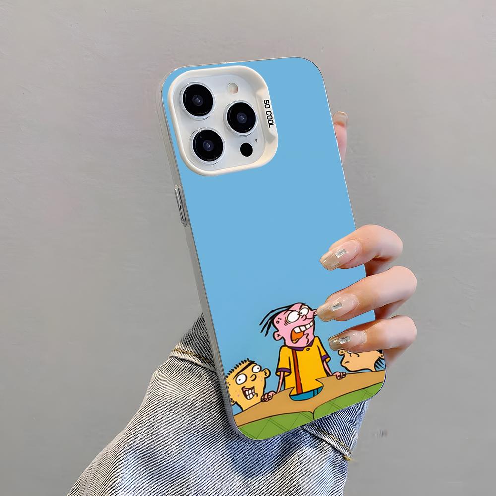 Cute Ed Edd N Eddy Phone Case For IPhone 17 Pro Max 15 Pro 16 14 Plus 12 13 Mini 11 Pro Shockproof Colorful Cover