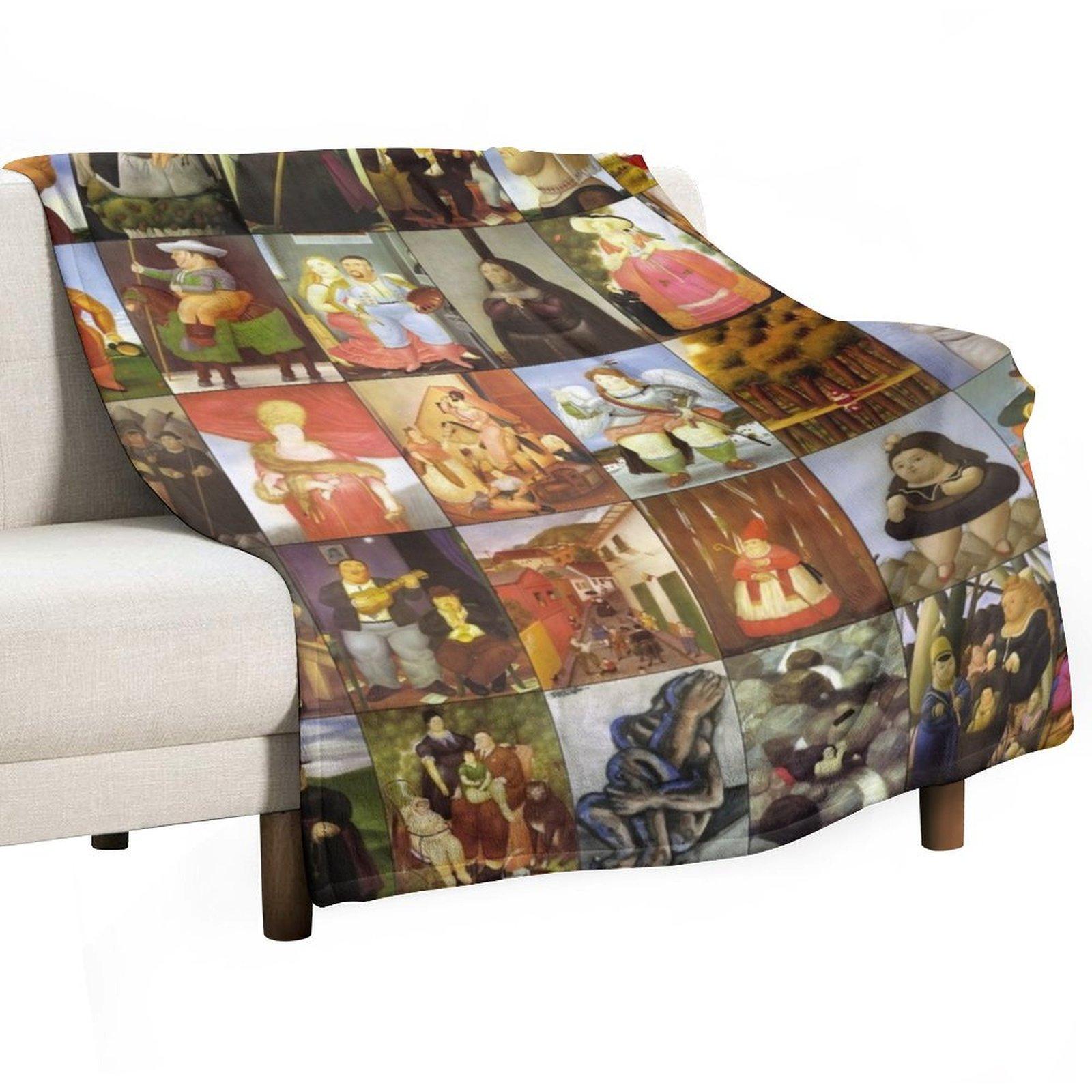 

Fernando Botero Throw Blanket warm winter decorative valentine gift ideas Decorative Throw Blankets 30x40in