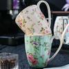 Vintage Blumiges Knochenchina Kaffeetasse Europäisch Retro Rustikal Teetasse Europäisch Englisch Nachmittagstee Tassen