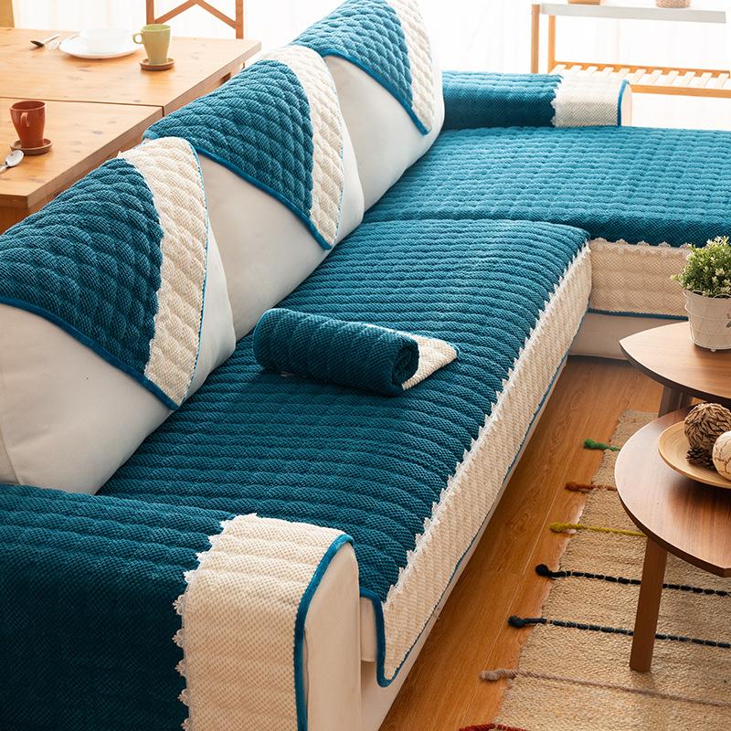 Sofa Cushion Universal Padded Cushion Simple Modern Leather Sofa Cover Cover All-inclusive Universal Cloth Towel.