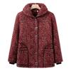 Elderly Winter Clothes New Plus Velvet Padded Coat Grandma Hooded Cotton-padded Jacket Women's Warm Soft Cotton-padded Jacket Mother Coat