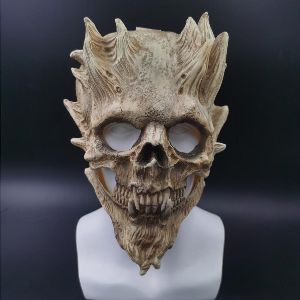 Halloween horror decoration skull prop skeleton bones warrior demon skull scary mask
