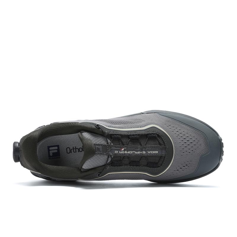 FILA BOA EXPLORER 2 Breathable Low top Outdoor Shoes Men's Black Gray A12M431205FCL