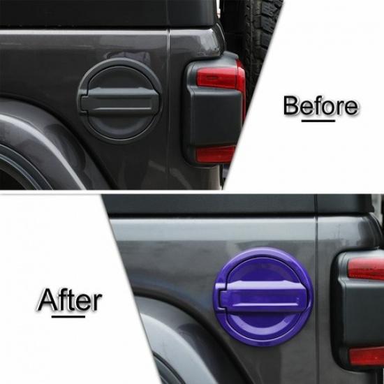 Door Fuel Filler Gas Cap Tank Cover Trim for 2018+ Jeep Wrangler JL JLU Purple