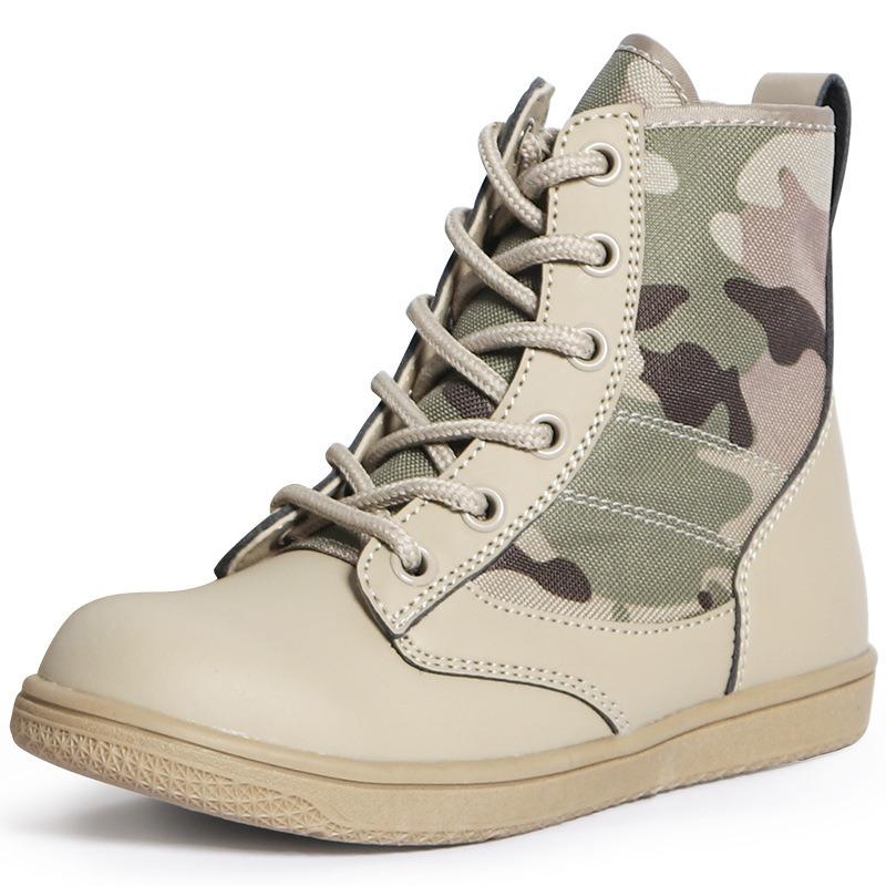 Fashion Kids Boots Training Children Outdoor Tactical Boots Hiking Anti-Collision Anti-Fall Travel Combat Botas