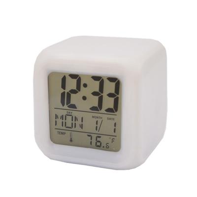 Thermometer Nachtlicht Wecker Würfel LED Uhr Geschenk Digitaluhr Home Decor