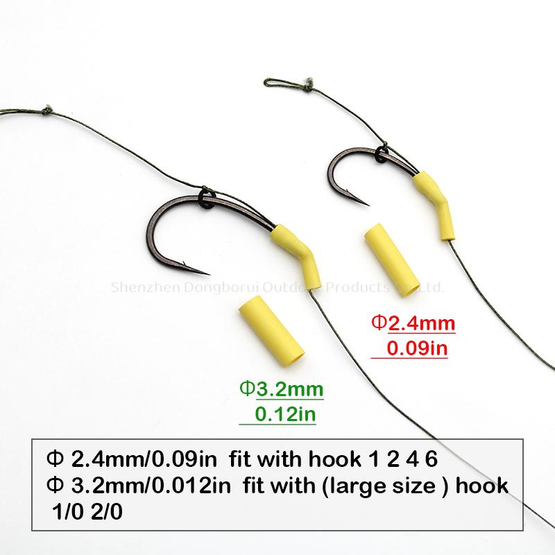 80pcs Carp Fishing Accessories Heat Shrink Tubing Dual Wall 3:1 Fits Hooks 1 2 4 6 And Oversized Hooks 1/0 2/0 For Carp Fishing