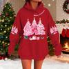 Women's Fashionable Casual Long-Sleeved Christmas Holiday Party Printed Hooded Sweatshirt