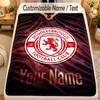 Flanelinis pledasMiddlesbrough FC Individualus vardas Tekstas Personalizuotas Minkštas Šiltas Mesti pledas Namų dekoras Dovana
