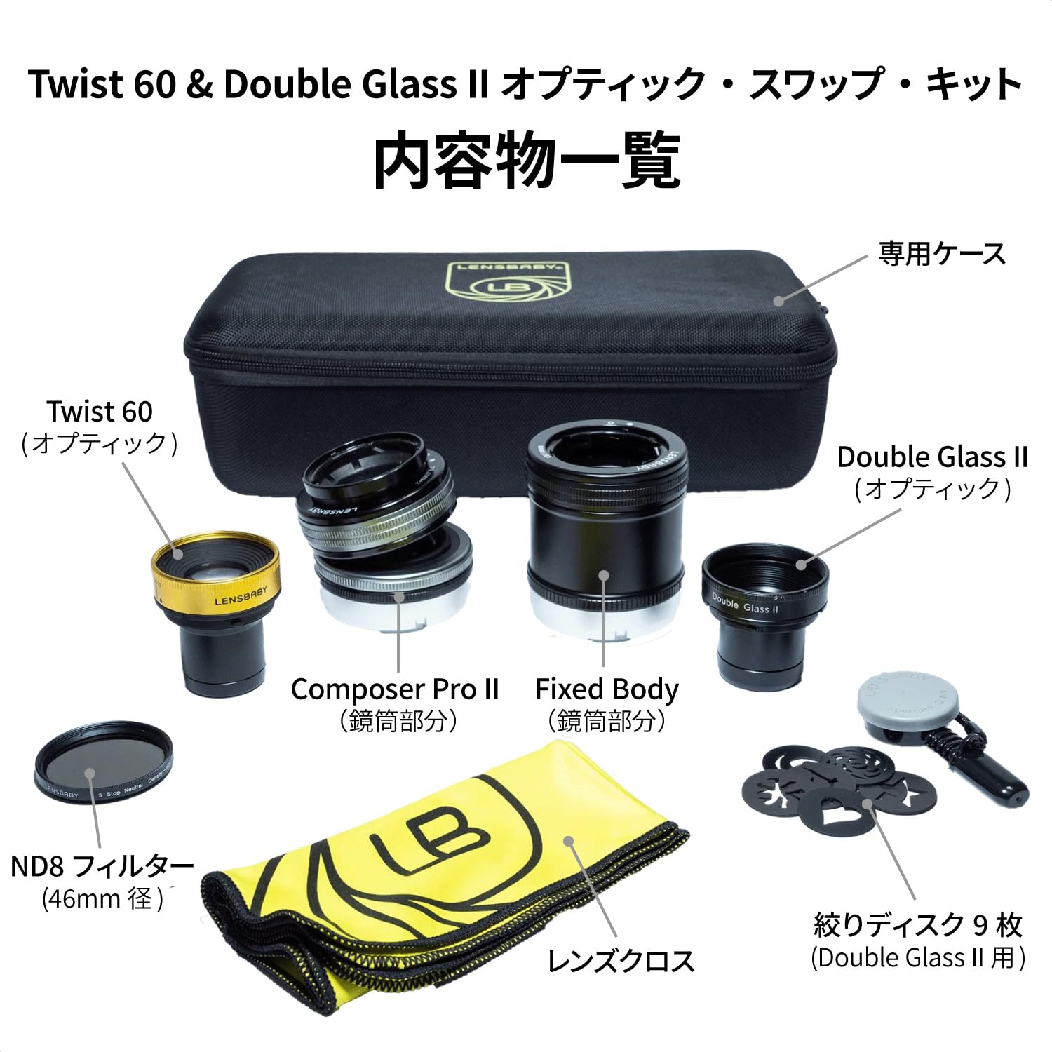 Lensbaby Single Focus Lens Twist 60 Double Glass II Optic Swap