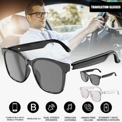 AI Smart Glasses Rechargeable Bluetooth-compatible 144 Languages Translation Glasses Multifunctional Smart Eyewear