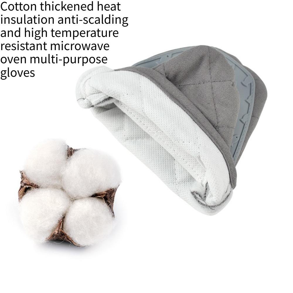 Mini Oven Mitts Pot Holders Sets Heat Resistant Silicone Oven Mitts Non-Slip Kitchen Mittens Soft Cotton Lining Flexible