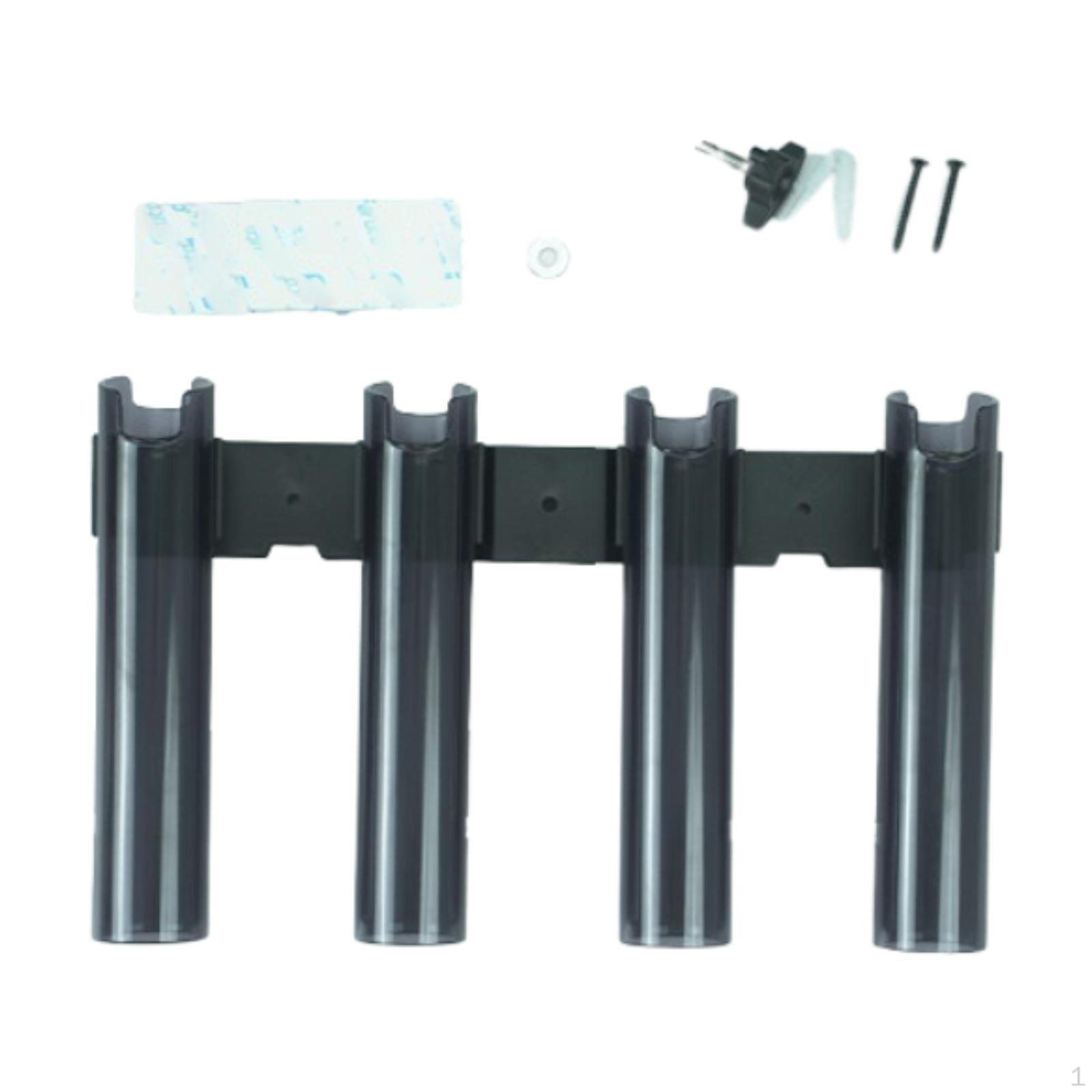 

4-трубчатый держатель для удочек, органайзер для удочек, настенный держатель для удочек на открытом воздухе No Clamp