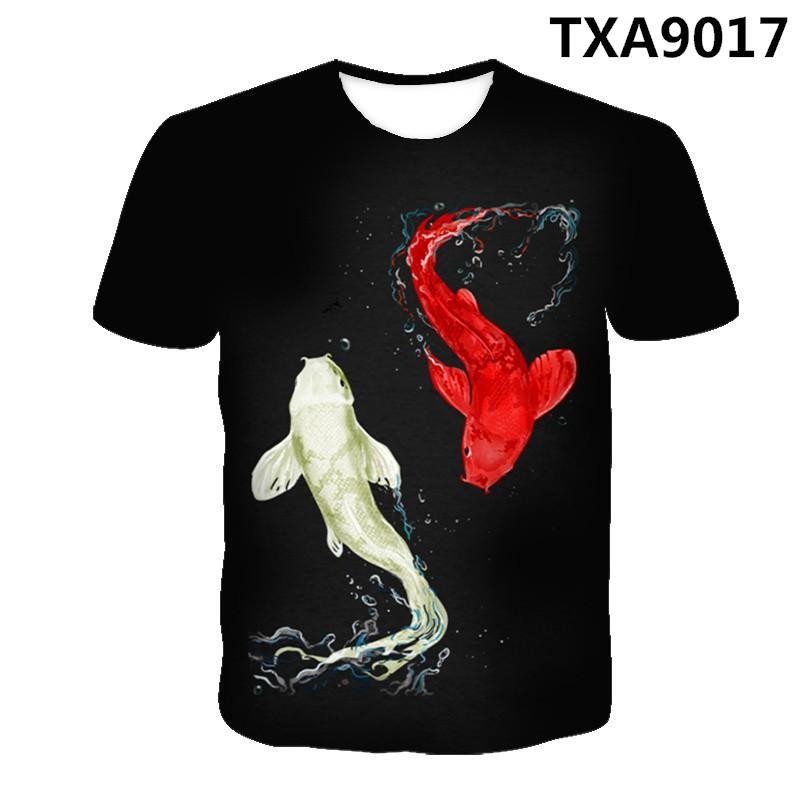 

Забавная футболка для рыбалки Летняя футболка с 3D-принтом рыбы Мужская и женская хип-хоп футболка Уличная мода Топ с животным Футболка с рыбой 6XL