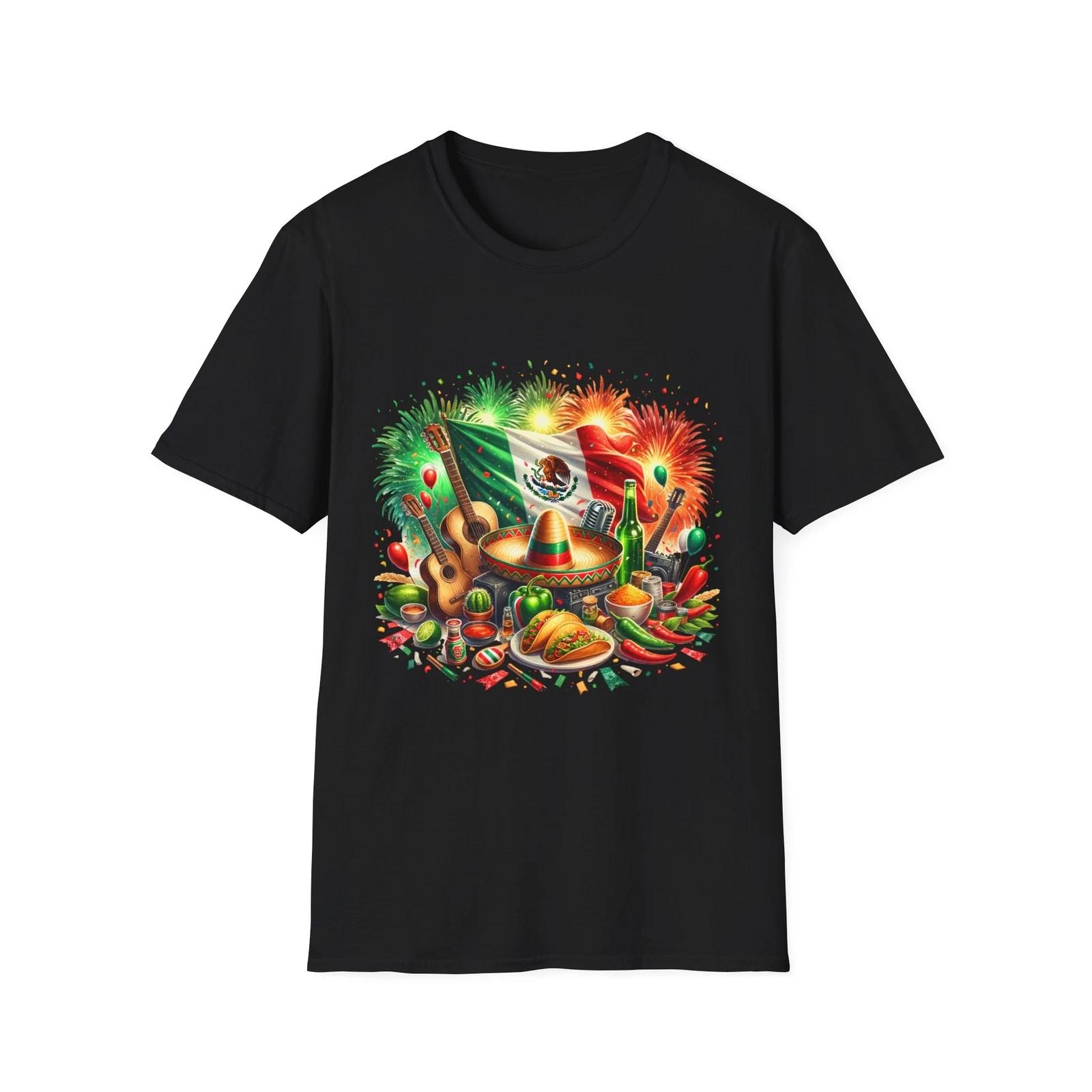 Festive Mexican Celebration T-Shirt, Day of the Dead, Cinco de Mayo, Cultural 3XL