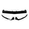 3PCs Gloss Black Front Bumper Lower Trims Replacement for Mercedes‑Benz C‑Class W205 C205 A205