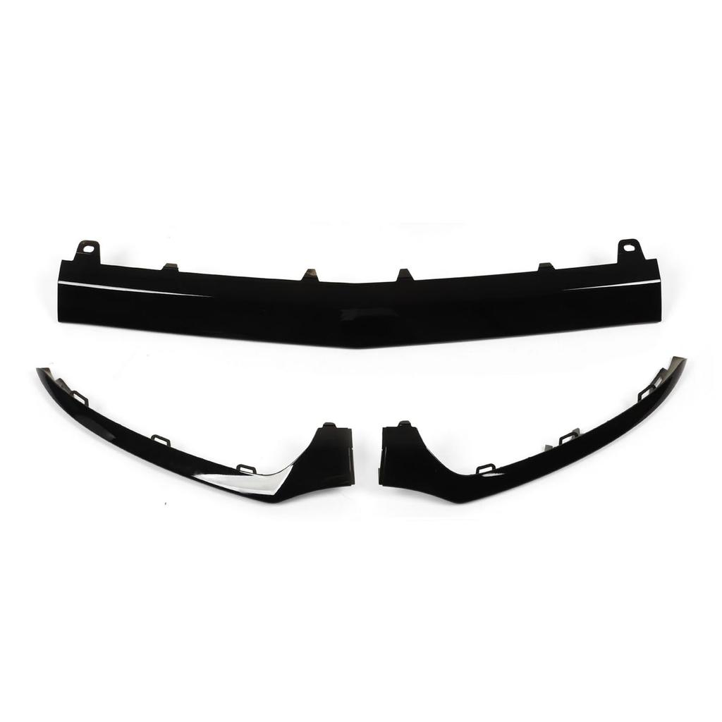 3PCs Gloss Black Front Bumper Lower Trims Replacement for Mercedes‑Benz C‑Class W205 C205 A205