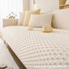 Plush Sofa Cushion Autumn And Winter Thickened Warm Non-Slip Seat Cushion Modern Living Room Leather Sofa Cover Cloth Towel