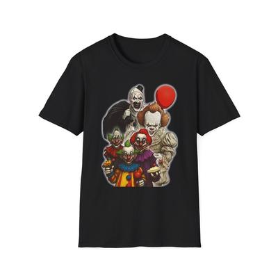 T-shirt Clowns Tueurs, T-shirt Cirque Effrayant, Cadeau pour Fan de Film d'Horreur, Halloween Effrayant