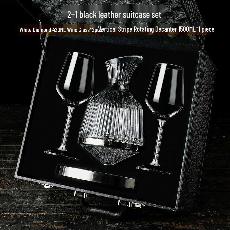 

Rotating Crystal Wine Decanter