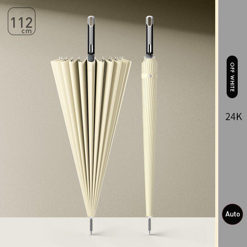 Super Strength Windproof 24 Ribs Umbrella Auto Open Long Handle Large Men Business Umbrella Reinforced Frame Sunshade For Female