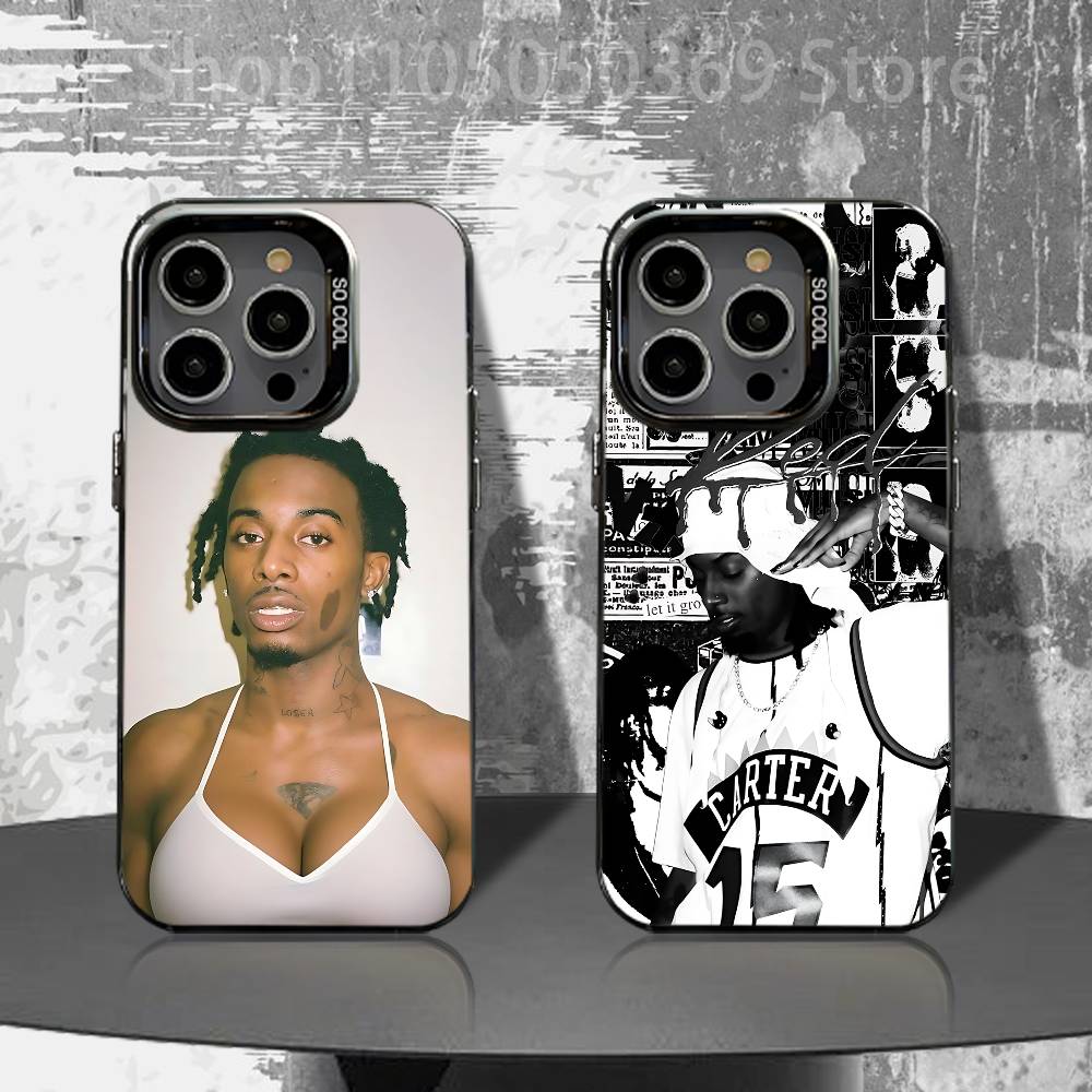 Funny P-Playboi C-Carti Memes Phone Case For iPhone 17,16,15,14,13,12,11,Air,X,XR,Pro,Max,Plus IMD Silver Shell