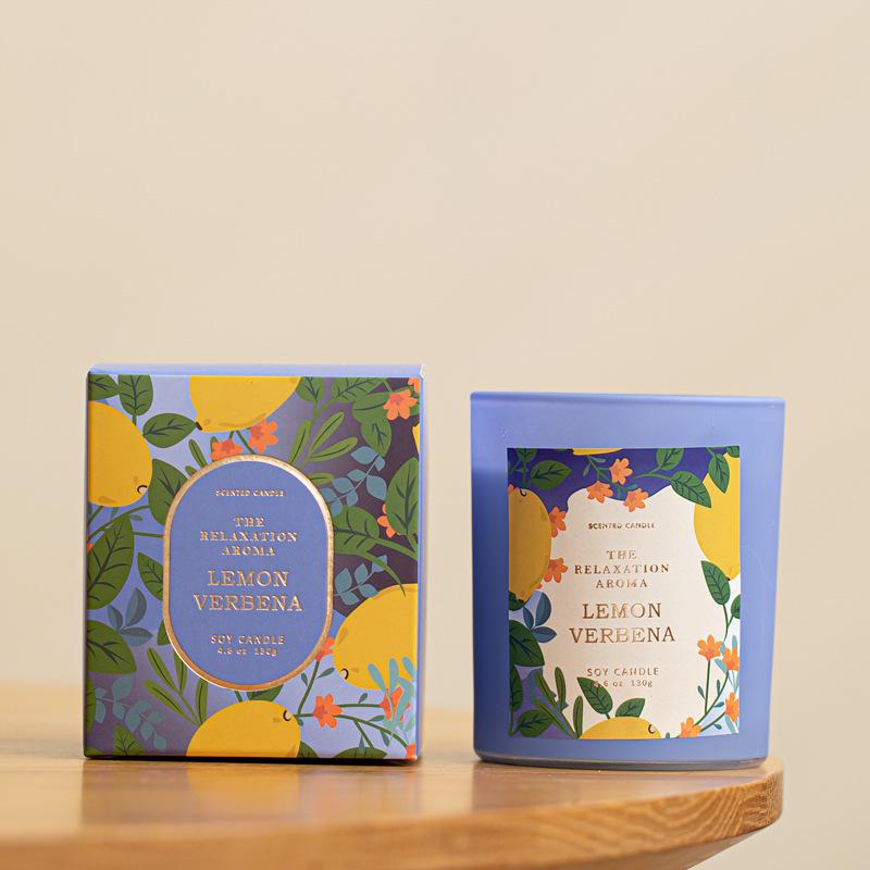 Nordic Verbena Aromatherapy Candles - Smokeless, Deodorizing, Scented Glass for Romantic Proposals and Indoor Decor.