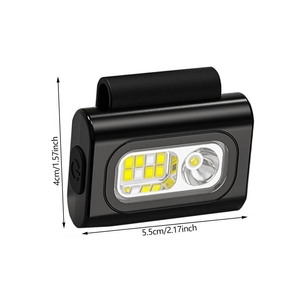 1Pc High Brightness COB LED Headlight Camping Visibility Jogging LED Light Safety Magnet Clip on Running Light Outdoor Sport