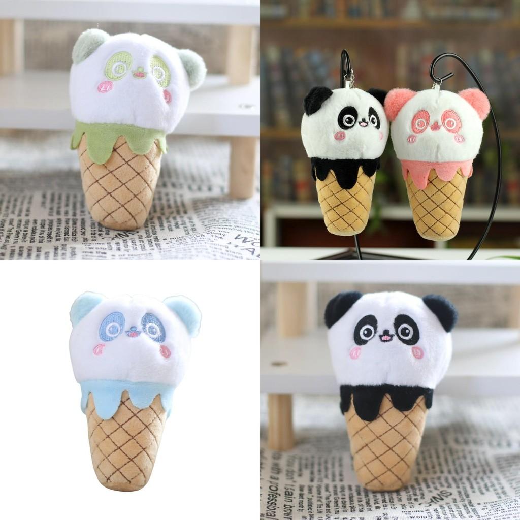 Cute And Adorable Cone Panda Keychain Plush Toy Bag Pendant