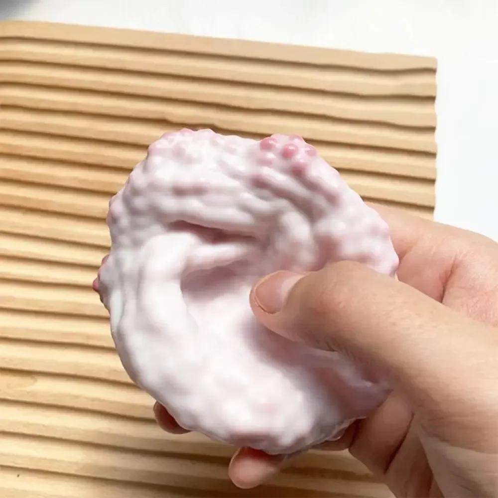 Super Soft Feel Squishy Table Toys Ultra-thin Ice Skin Stress Relieving Toy Stress Reliever Sticky Handmade Ball for Kids Teens