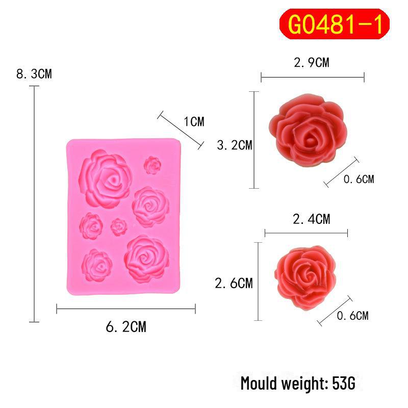 Chou Kai Rose Silicone Mold for DIY Flower Cakes, Fondant, and Chocolate Baking Tools.