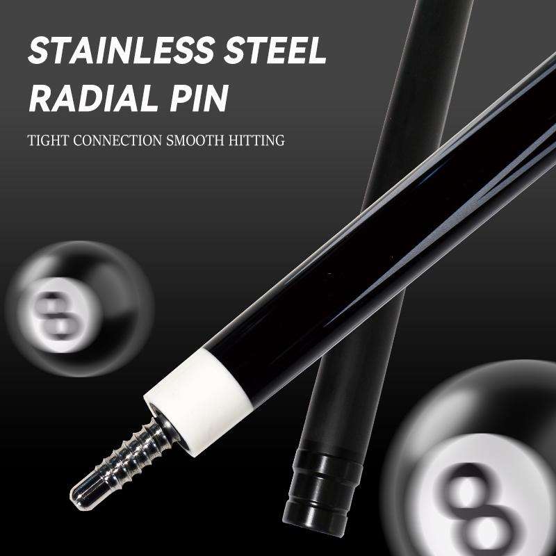 OKHEALING Carbon Fiber Pool Cue Black Technology Billiard Cue Sticks 11.8mm Tip Radial Pin Joint 147cm/58inch Length 19~20oz Weight