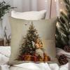 An Angel With A Christmas Tree Pillowsuitable For Sofa Car Bedroom Decorative Cushion Cover Pillow Cover