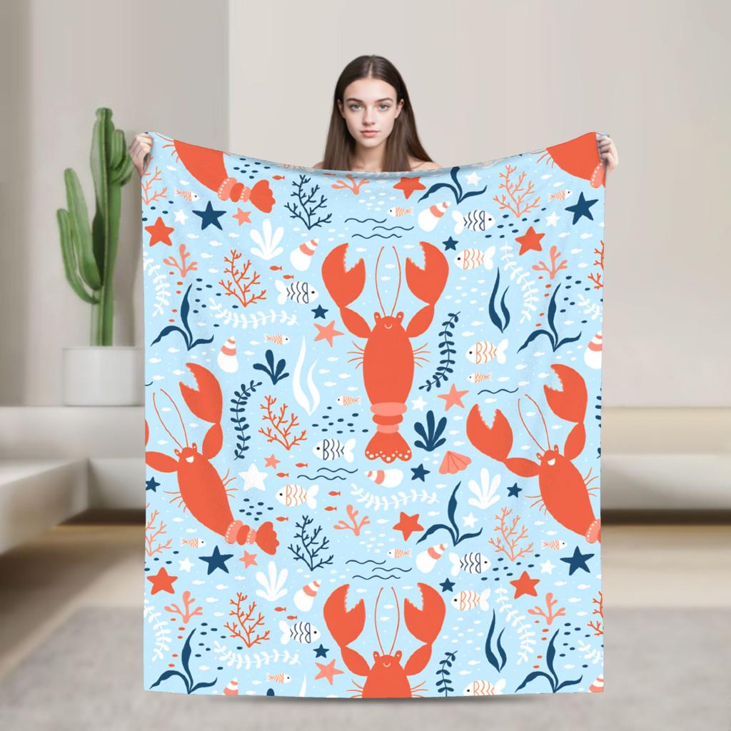 Cute Sharks Blanket Quality Warm  Bedding Throws Winter Travel Office Living Room Novelty Bedspread