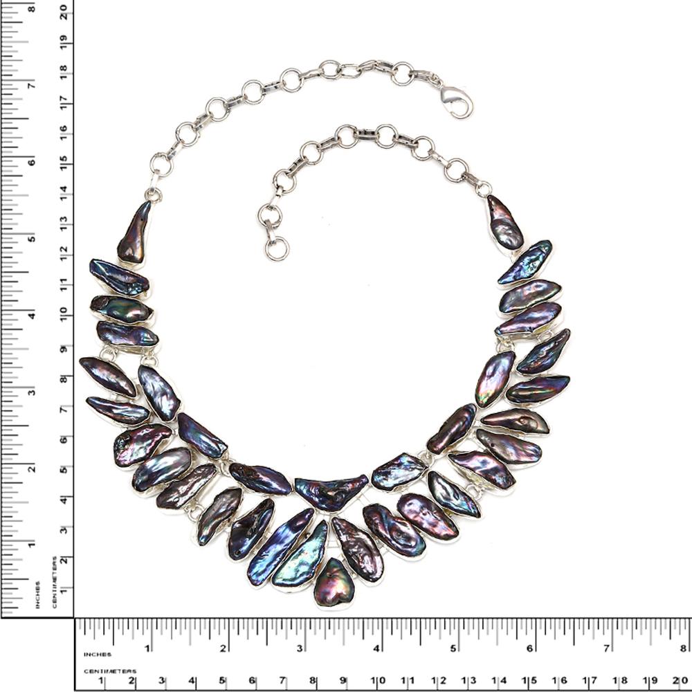 Titanium Viva Pearl Smoky Quartz Jewelry Necklace &Set  18-20''
