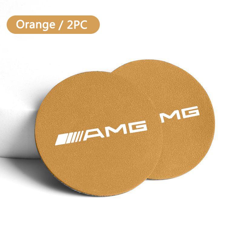 Car Water Cup Pad Car Coaster Anti-Slip Drink Holder Mat Suede For MERCEDES BENZ W211 W204 W210 W203 CLA GLA Auto Accessories PF0