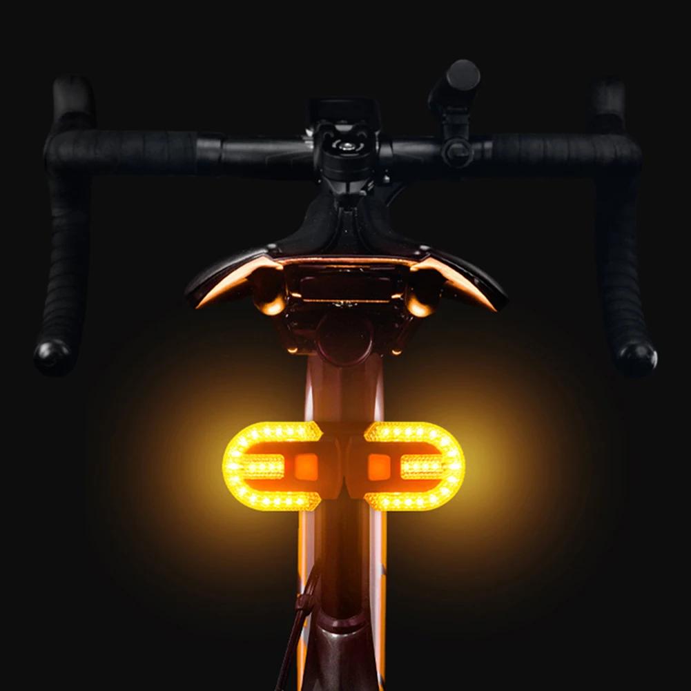 Bicycle Turn Signal Lights Wireless Remote Control Bike Rear Lights USB Rechargeable Warning Cycling Lights Bike Accessories