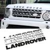 3D Letter Car Hood Bonnet Cover Emblem For Land Rover Range Rover Velar Sport Discovery 2 3 4 Defender Chrome Front Head Sticker JW9