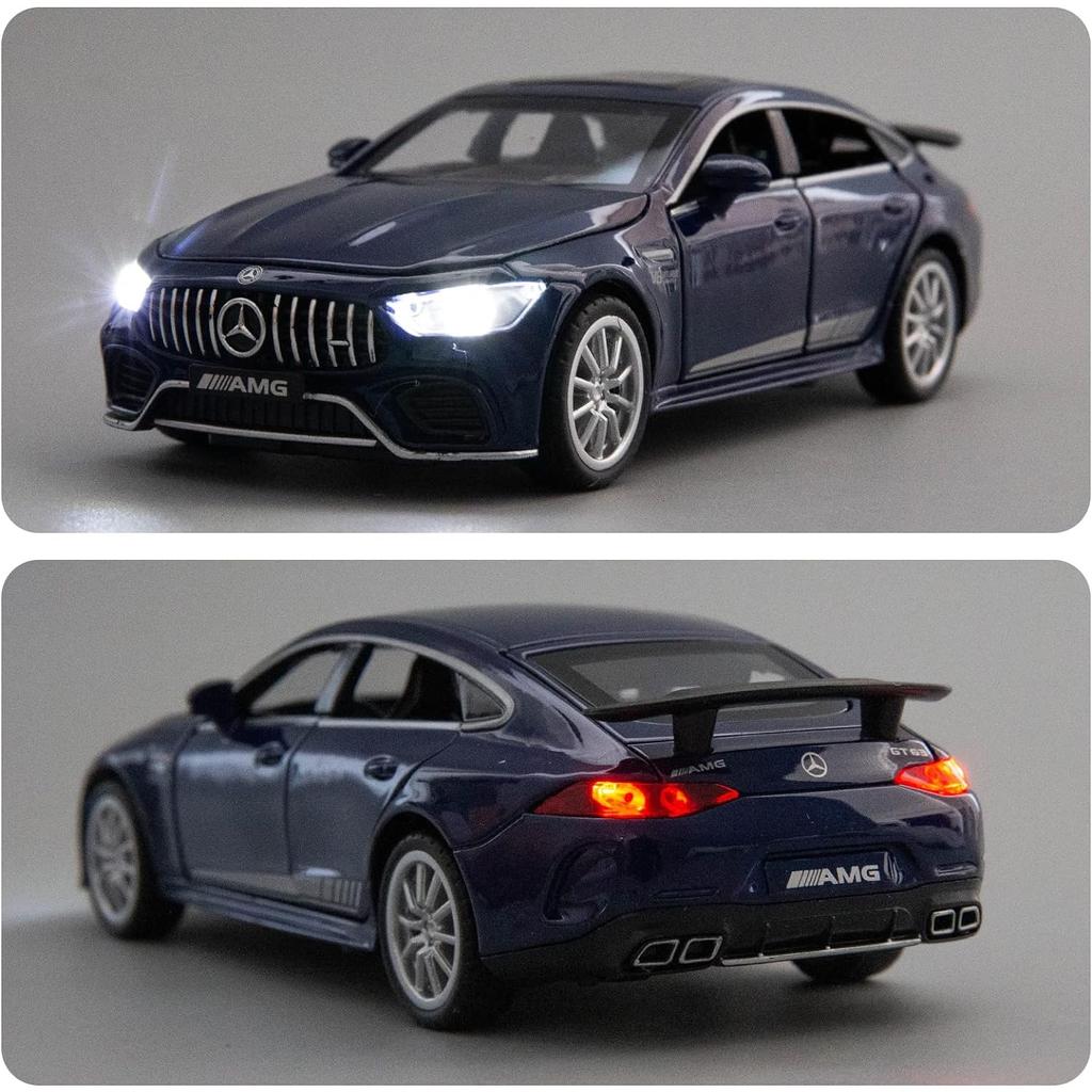 1/32 Benz AMG GT63 Model Car Alloy Diecast Pull Back Toy Car with Sound and Light Door Can Be Opened Toy Vehicle for Kids Gift