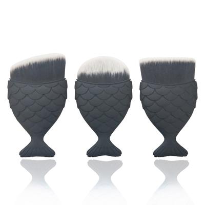 1pcs Fish Scale Makeup Brush Fishtail Bottom Brush Powder Cosmetic Brush
