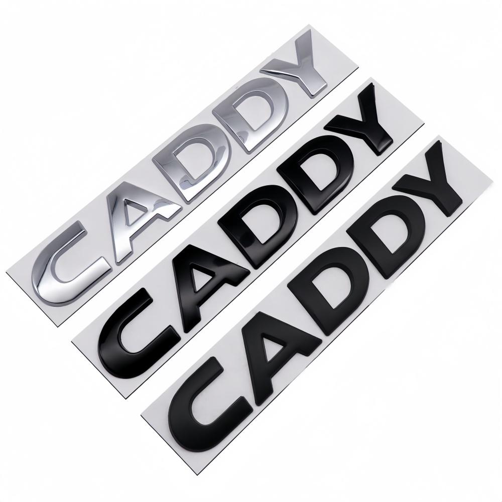 1pcs 3D metal for CADDY car Letter Emblem Rear tail trunk Decals badge sticker Decal styling auto Accessories