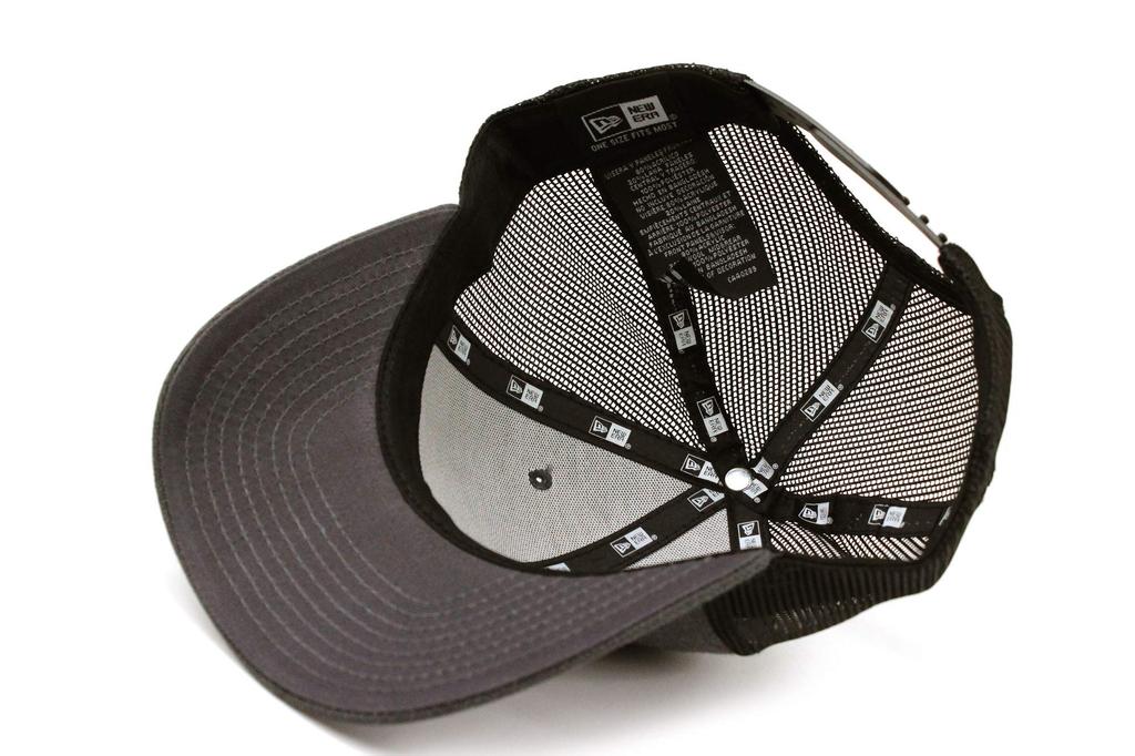 New Era Trucker Cap Low Profile Snapback In Heather Graphite/Black